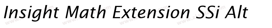 Insight Math Extension SSi Alternate Extension字体转换